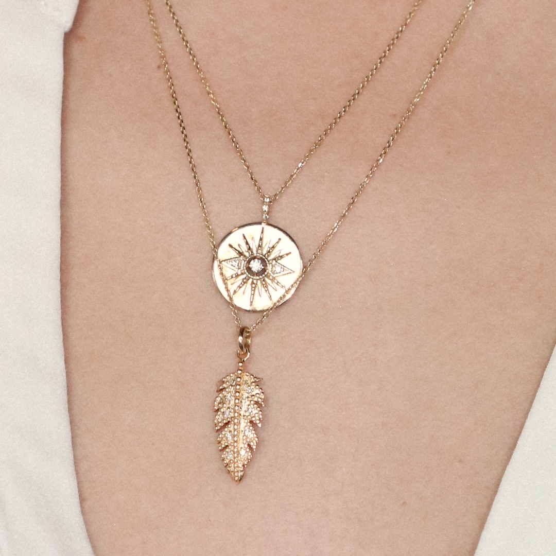 COLLIER PLUME SUKI DIAMANTS