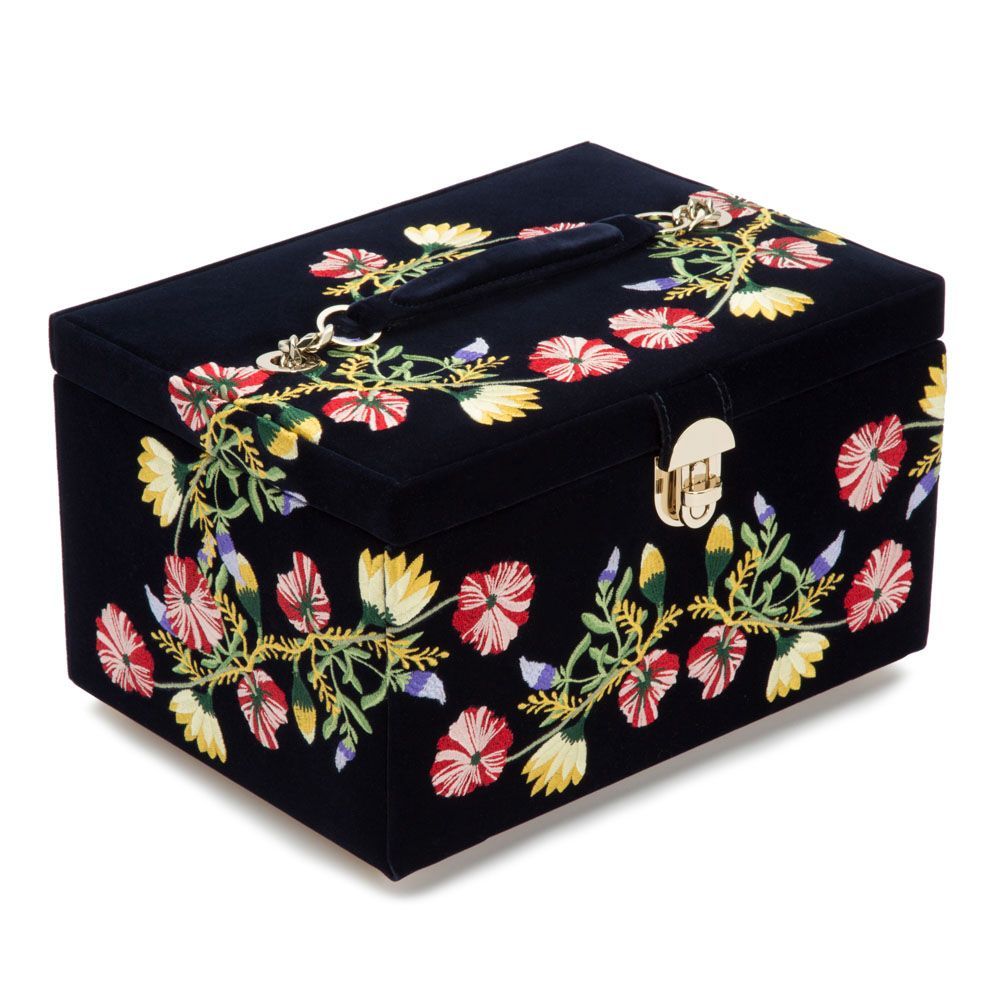 Zoe Medium Jewelry Box Indigo