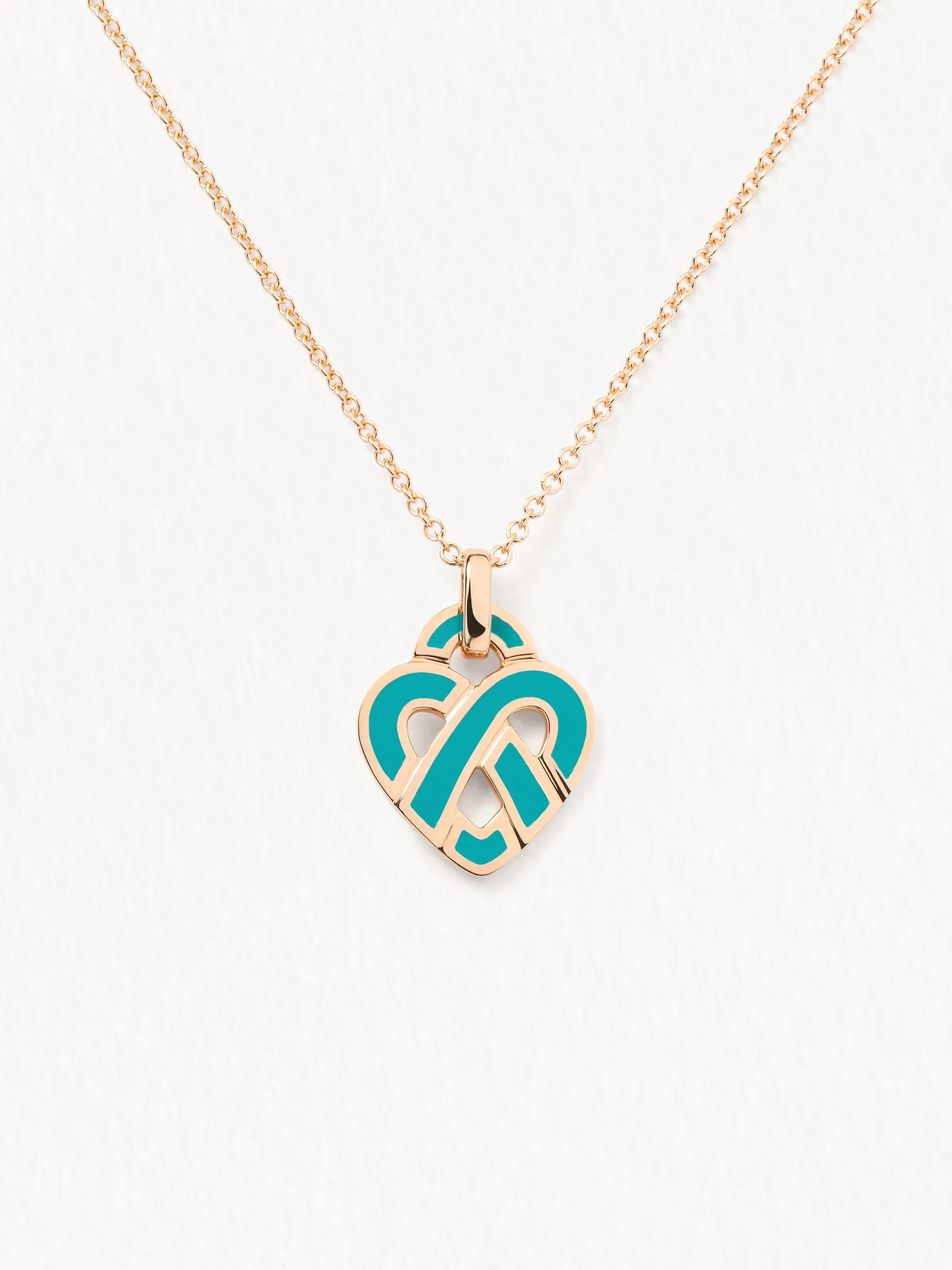 Anhänger Coeur mit Emaille