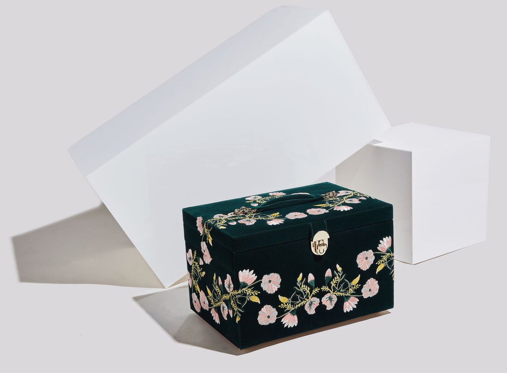 Zoe Schmuckbox – Groß Forest Green