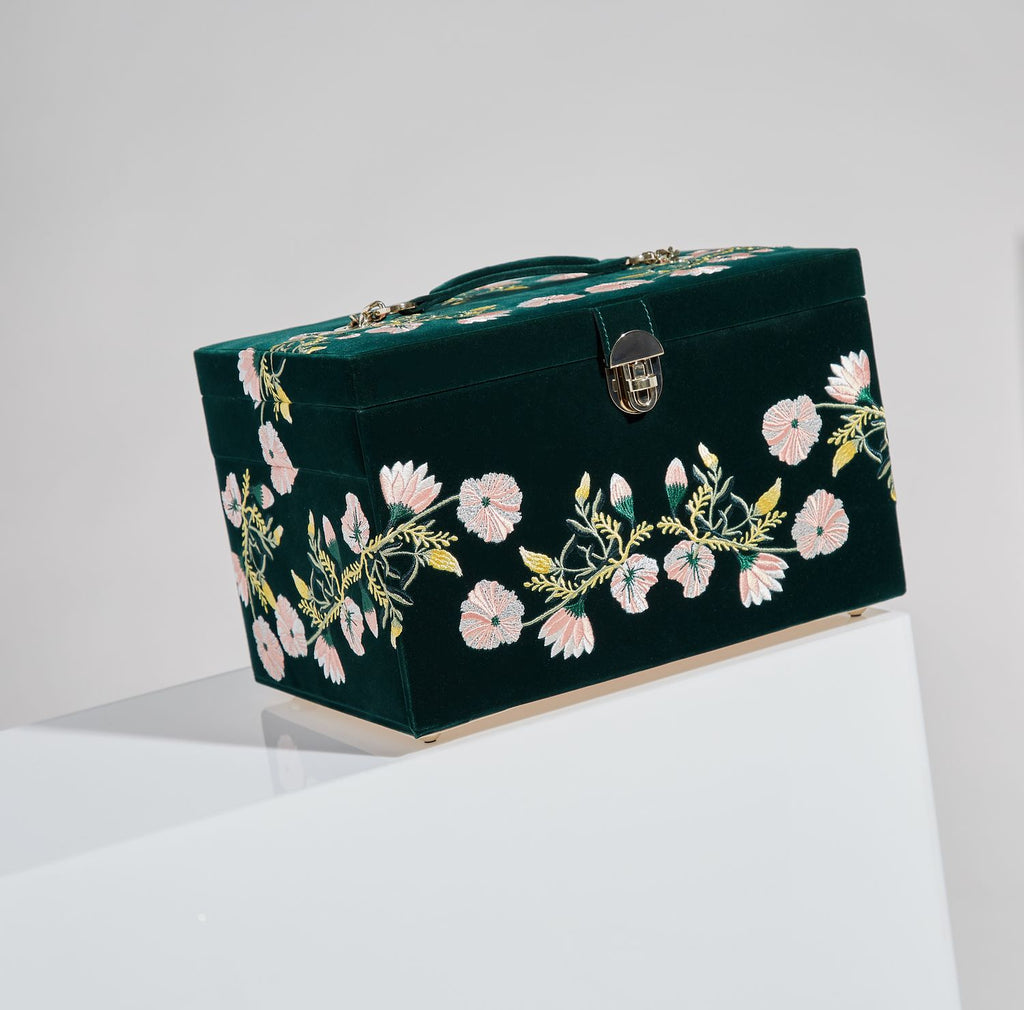 Zoe Schmuckbox – Groß Forest Green