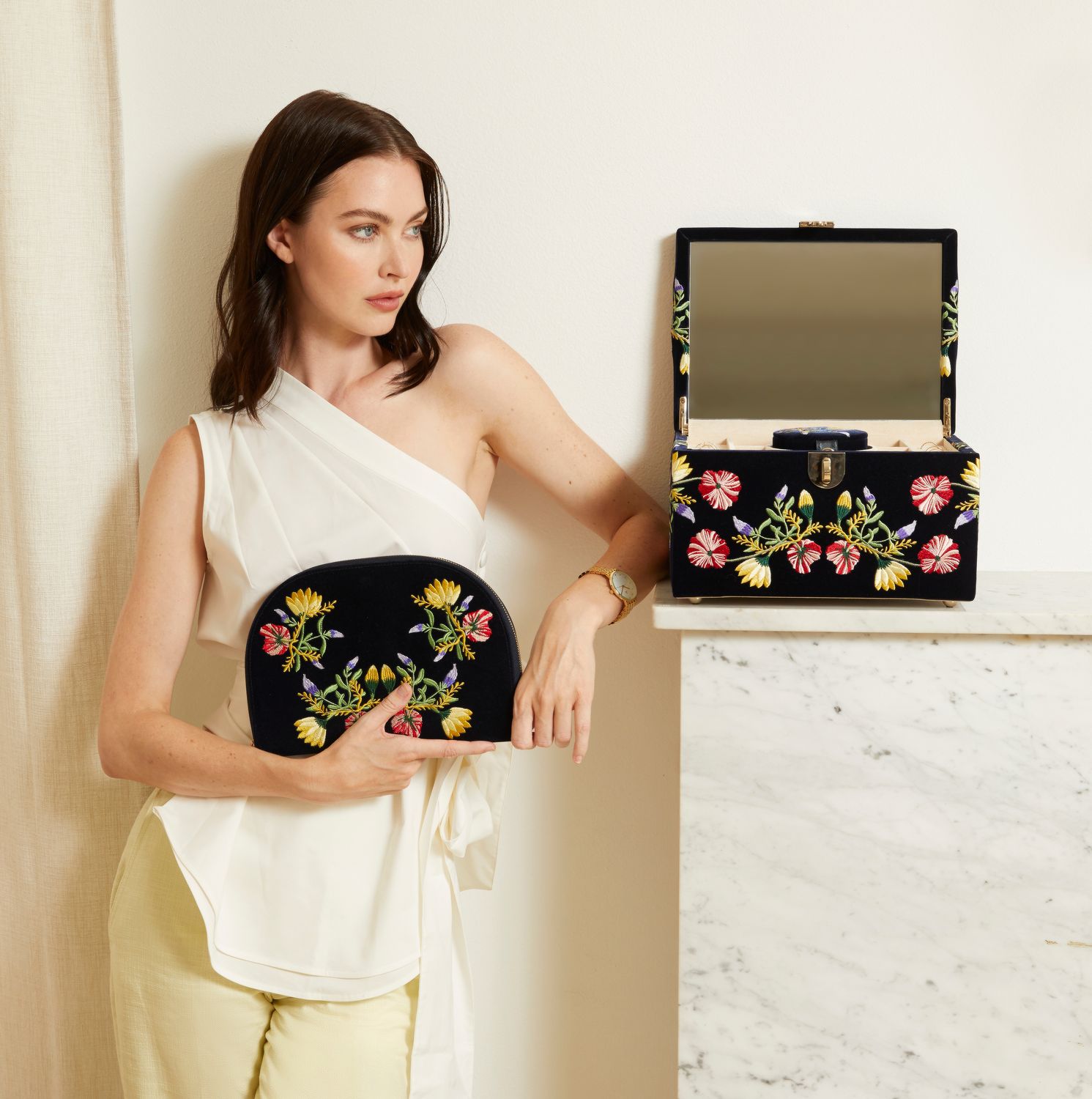 Zoe Schmuckbox – Groß Indigo