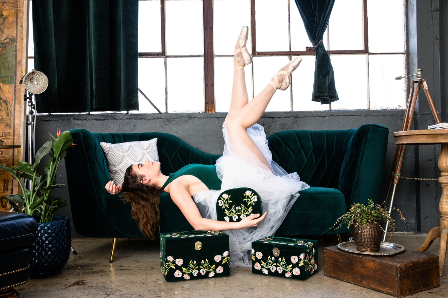 Zoe Schmuckbox – Groß Forest Green