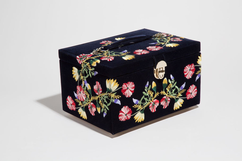 Zoe Medium Jewelry Box Indigo