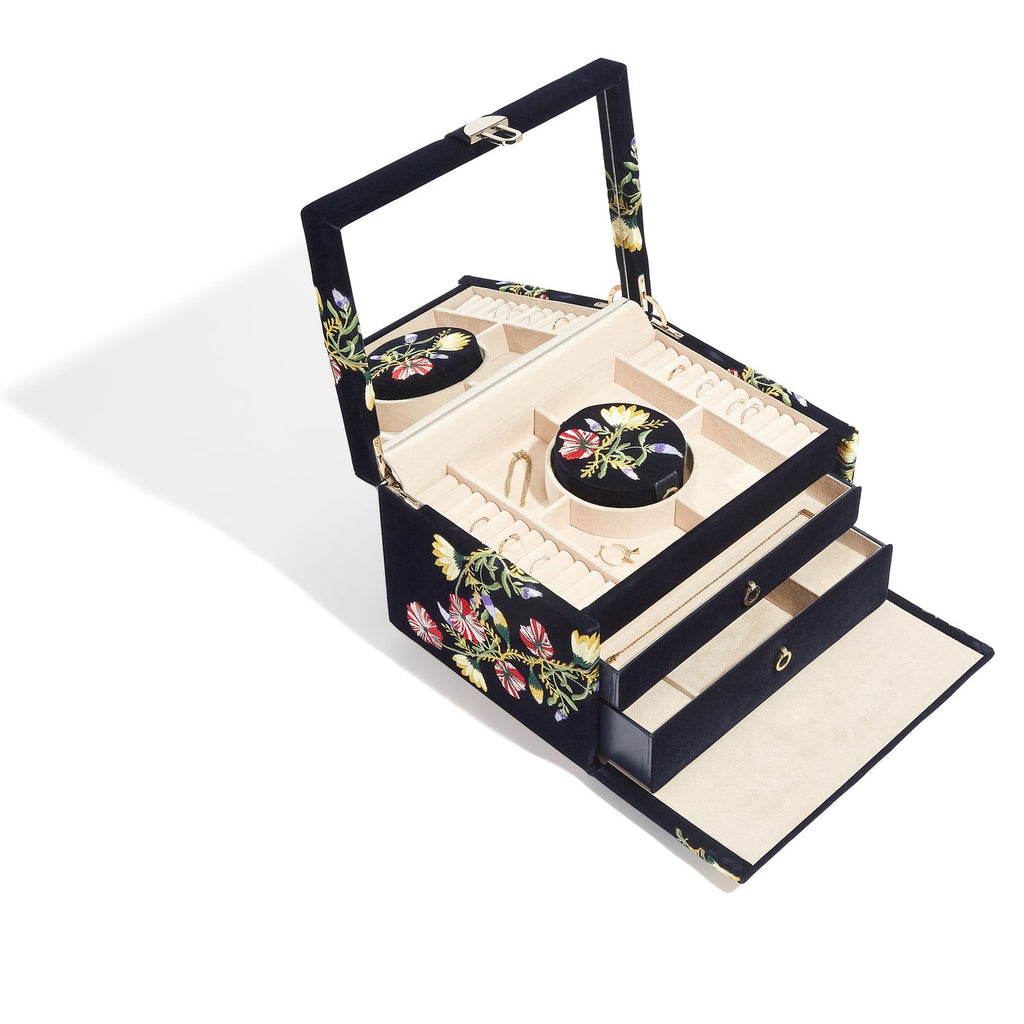 Zoe Medium Jewelry Box Indigo