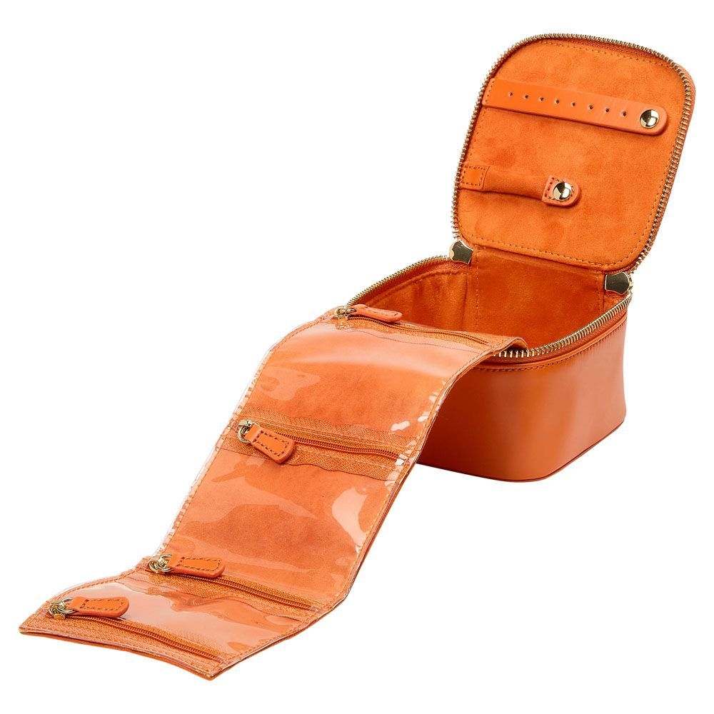 Maria Zip Jewelry Cube Tangerine