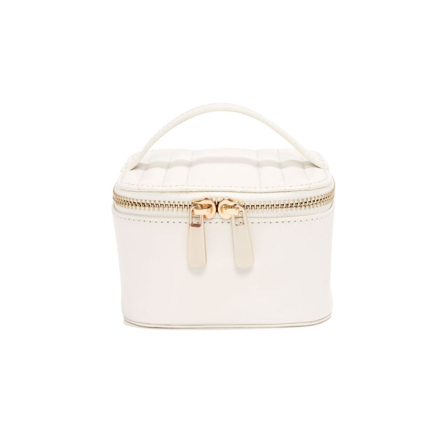 Maria Zip Jewelry Cube White