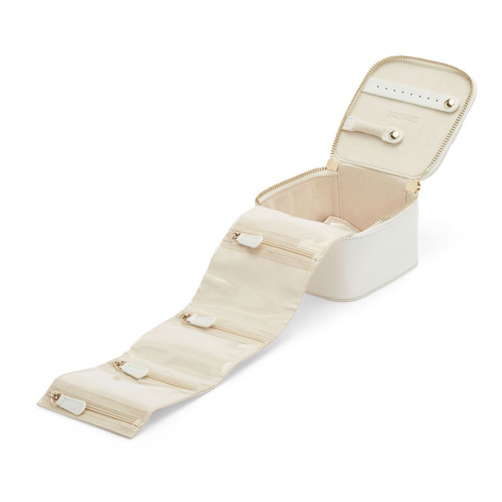Maria Zip Jewelry Cube White