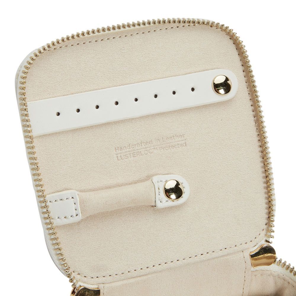 Maria Zip Jewelry Cube White