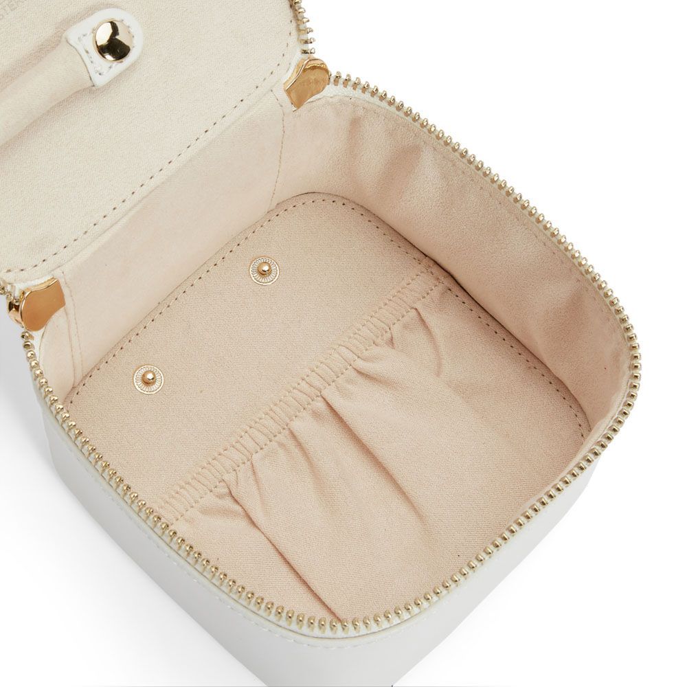 Maria Zip Jewelry Cube White