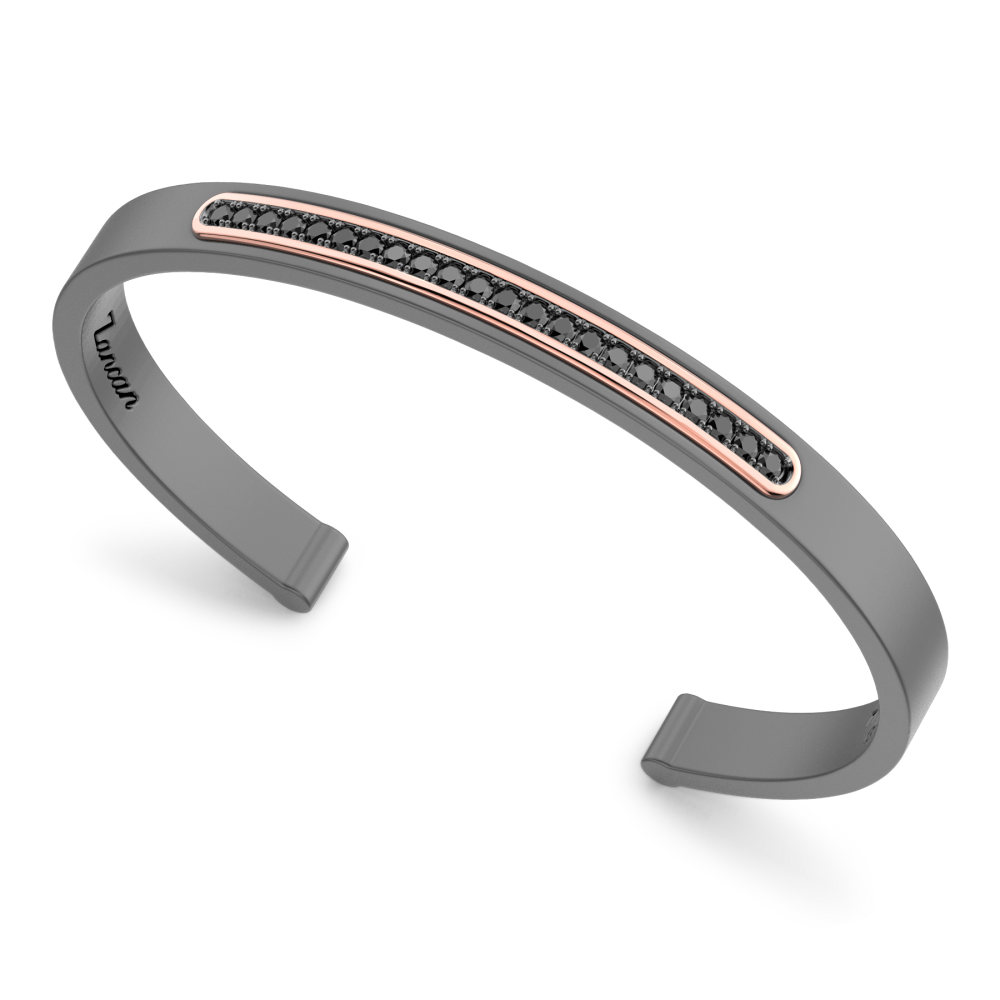 Zancan Armband aus Titan, 18kt Gold & Diamanten