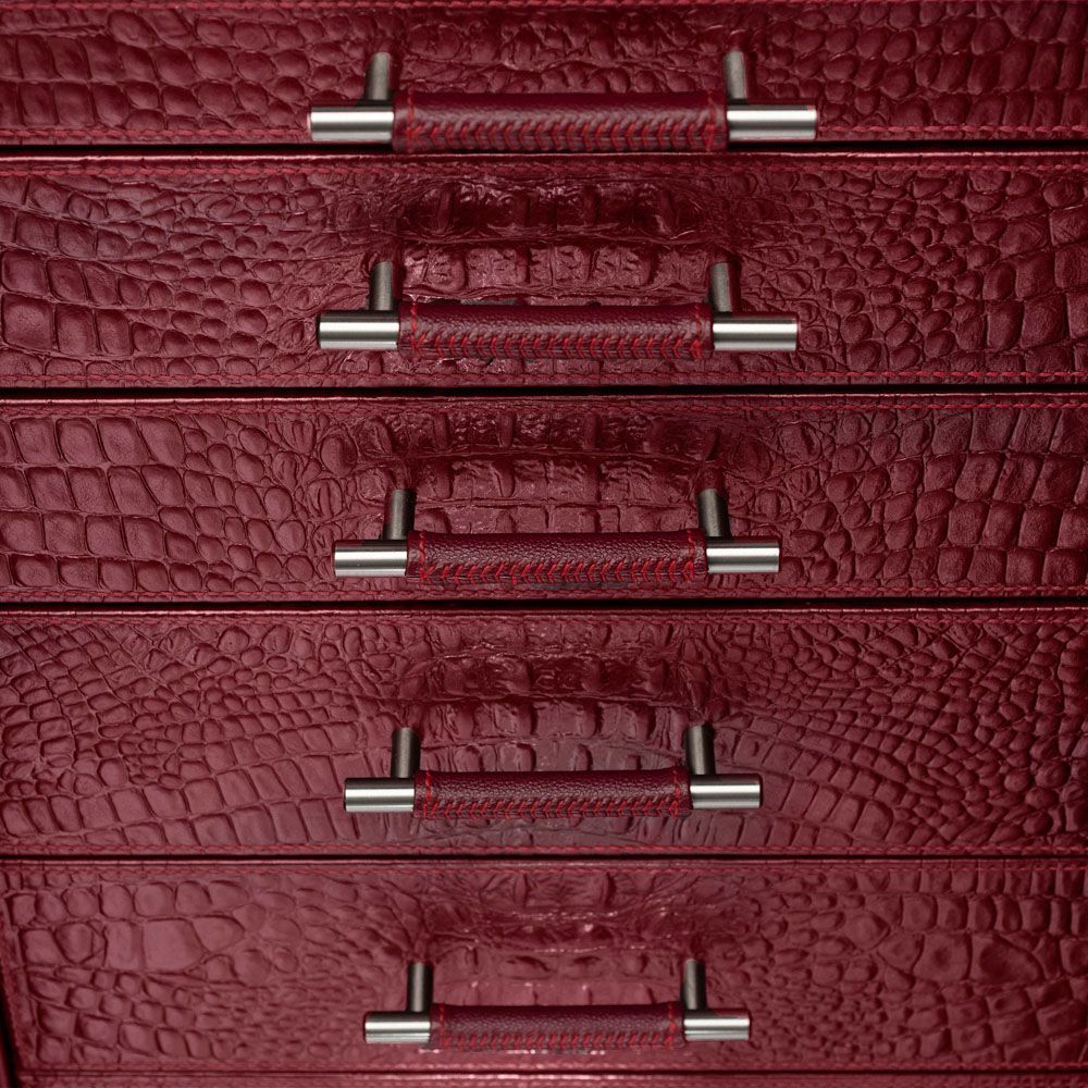 Churchill 12-teiliges Uhrenbeweger-Safe Red Croco