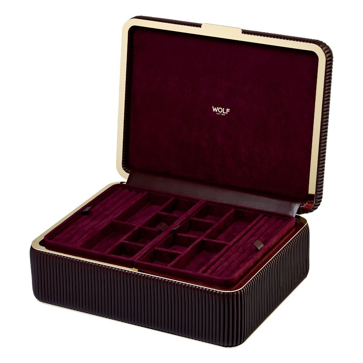 Bella Large Jewellery Box Bordeaux