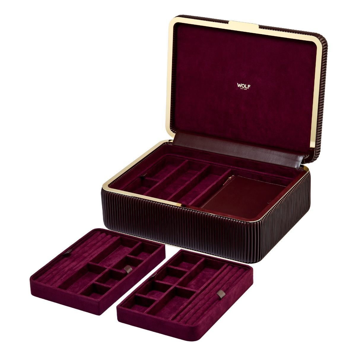 Bella Large Jewellery Box Bordeaux