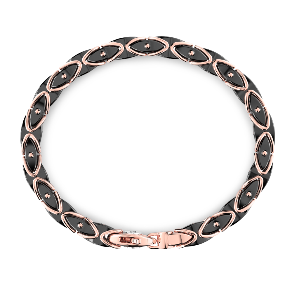 Zancan-Armband aus 18 Karat Gold und schwarzer Keramik
