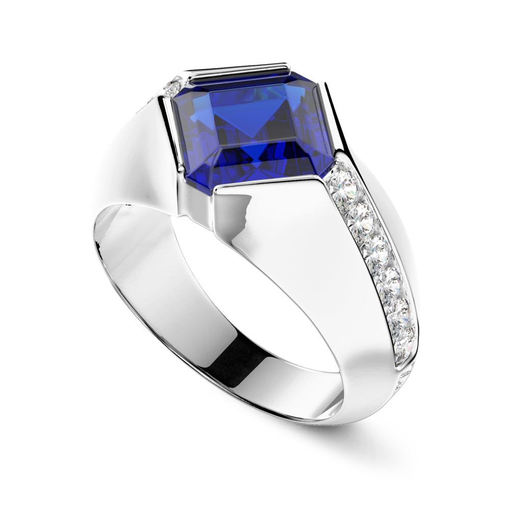 Zancan Chevalier Ring aus 18kt Gold und blauem Saphir