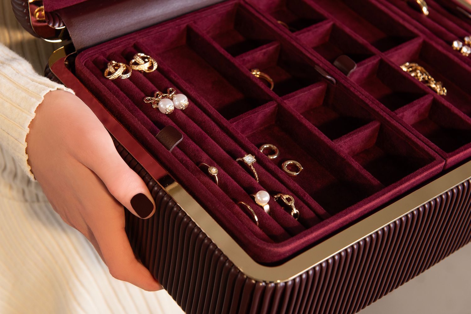 Bella Large Jewellery Box Bordeaux
