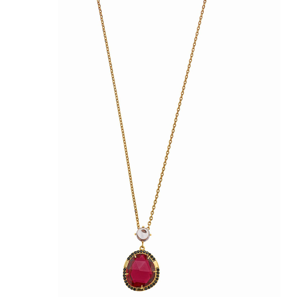 Halskette Nenuphar Cabochon Purple