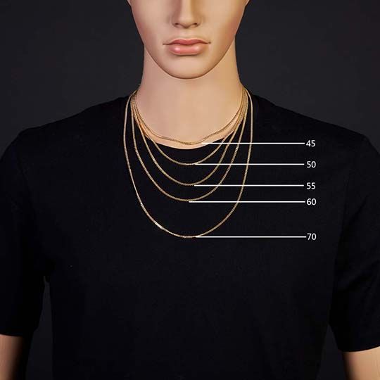 Panzerkette 2-seitig diam. 1,0 mm Gelbgold 36 cm