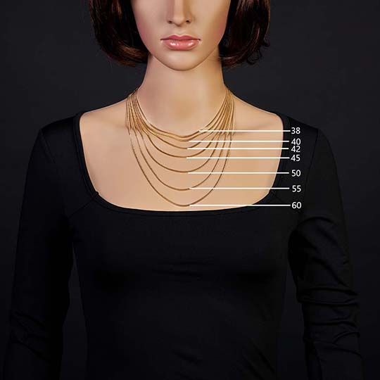 Panzerkette 2-seitig diam. 1,0 mm Gelbgold 36 cm