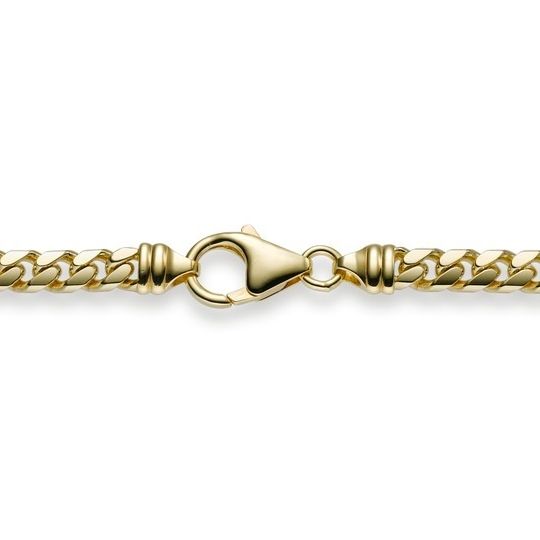 Panzerkette oval diam. 5,0 mm Gelbgold 45 cm