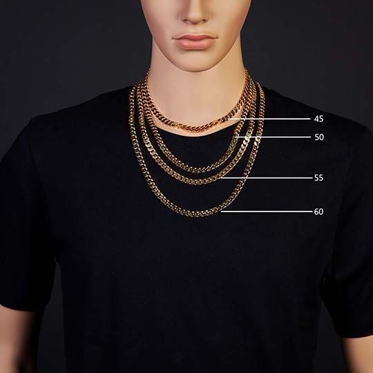 Panzerkette 2-seitig diam. 6,0 mm Weißgold 45 cm