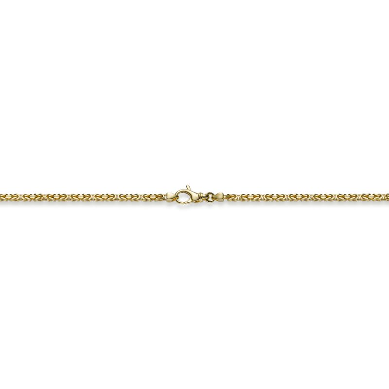 Königskette. 2,5 mm Gelbgold 45 cm