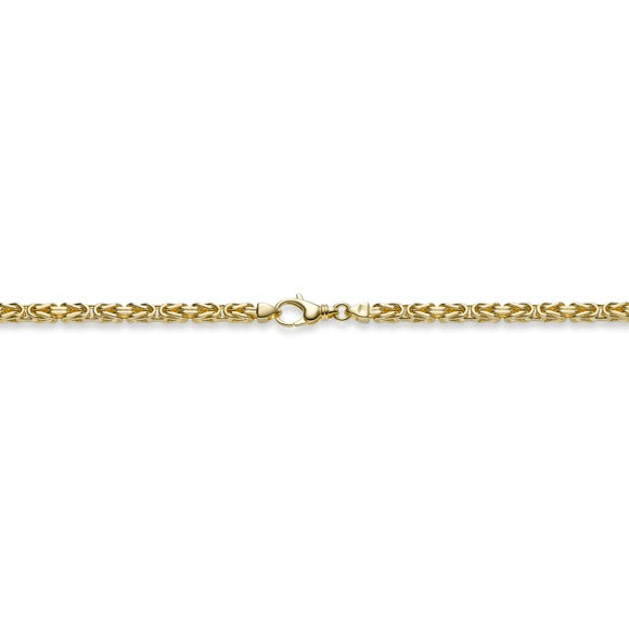 Königskette. 4,0 mm Gelbgold 45 cm