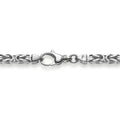 Königskette. 4,0 mm Weißgold 45 cm