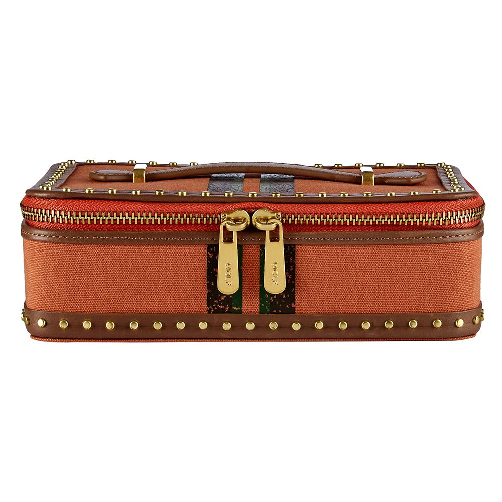 Ida Travel Zip Jewellery Case Orange