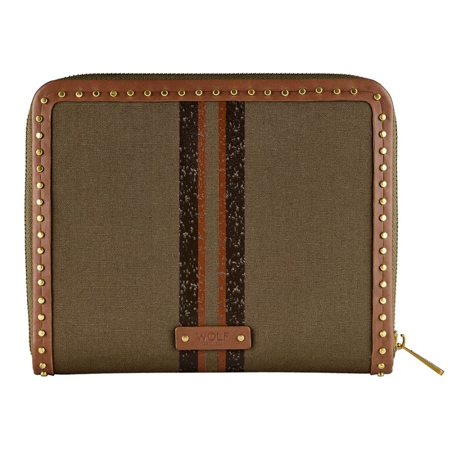 Ida Travel Zip Jewellery Portfolio Khaki