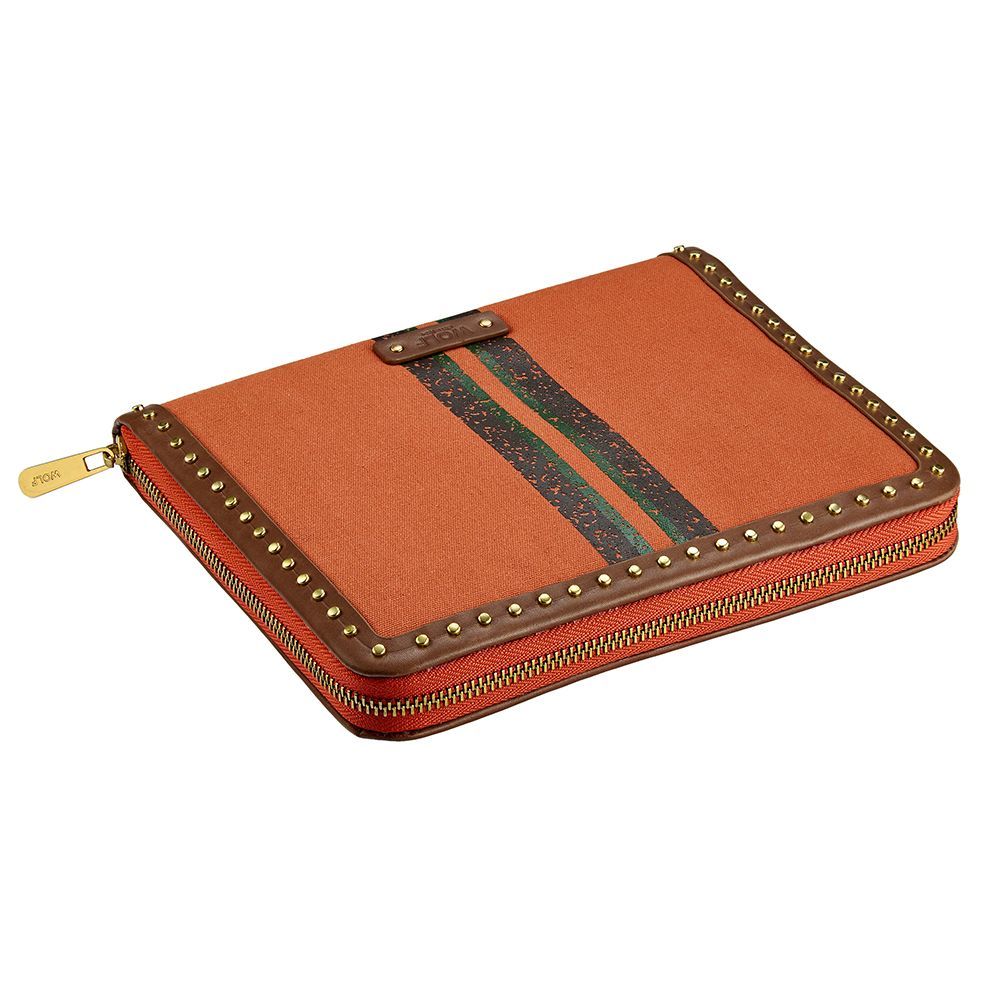 Ida Travel Zip Jewellery Portfolio Orange