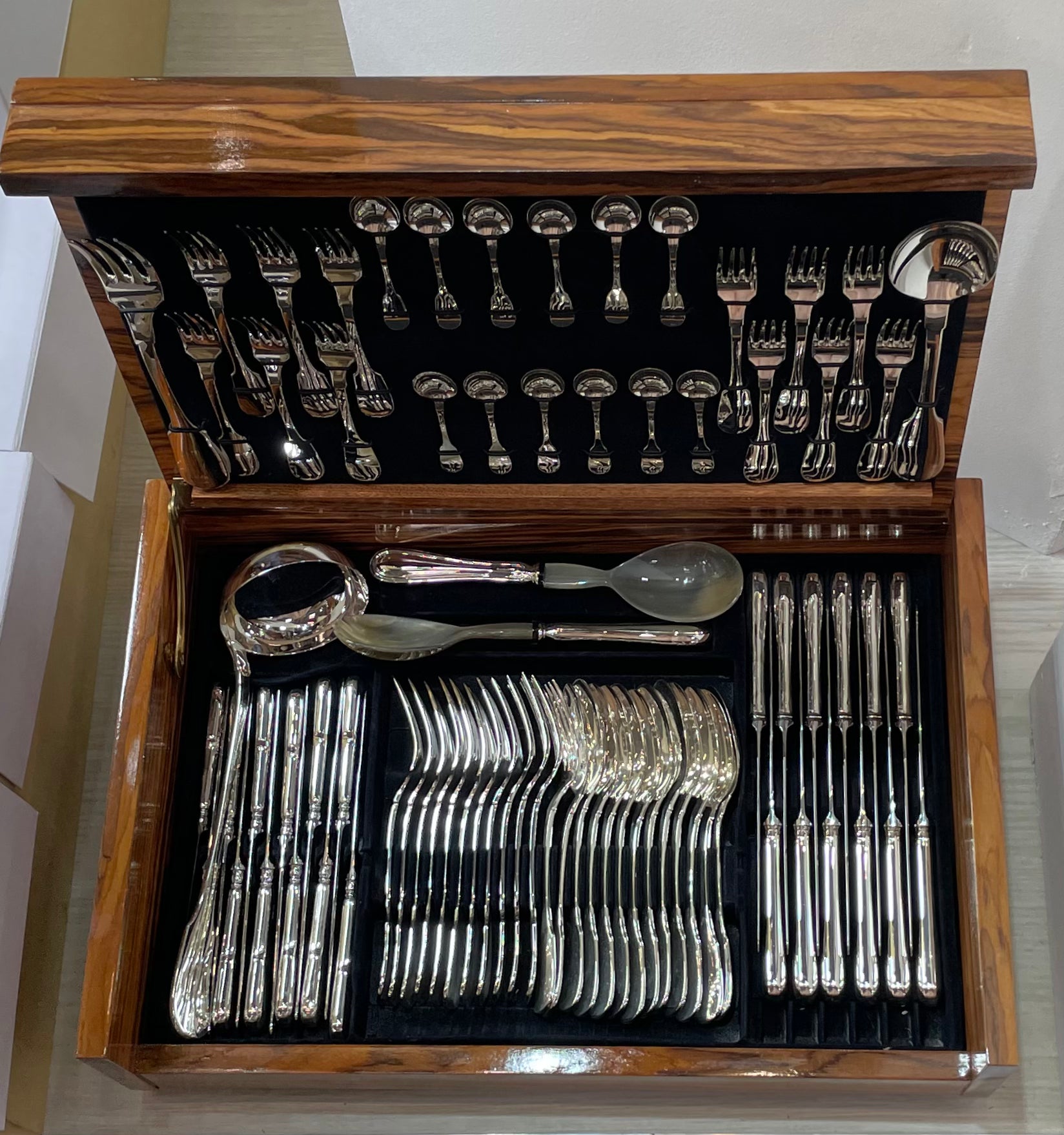 Barocco Set 126 Teile in einer Truhe 925 Sterling Silber