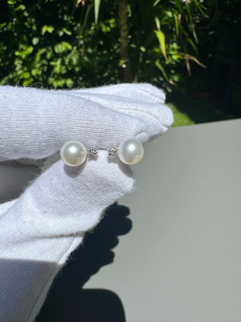 Ohrstecker Anja mit Diamanten und Perlen