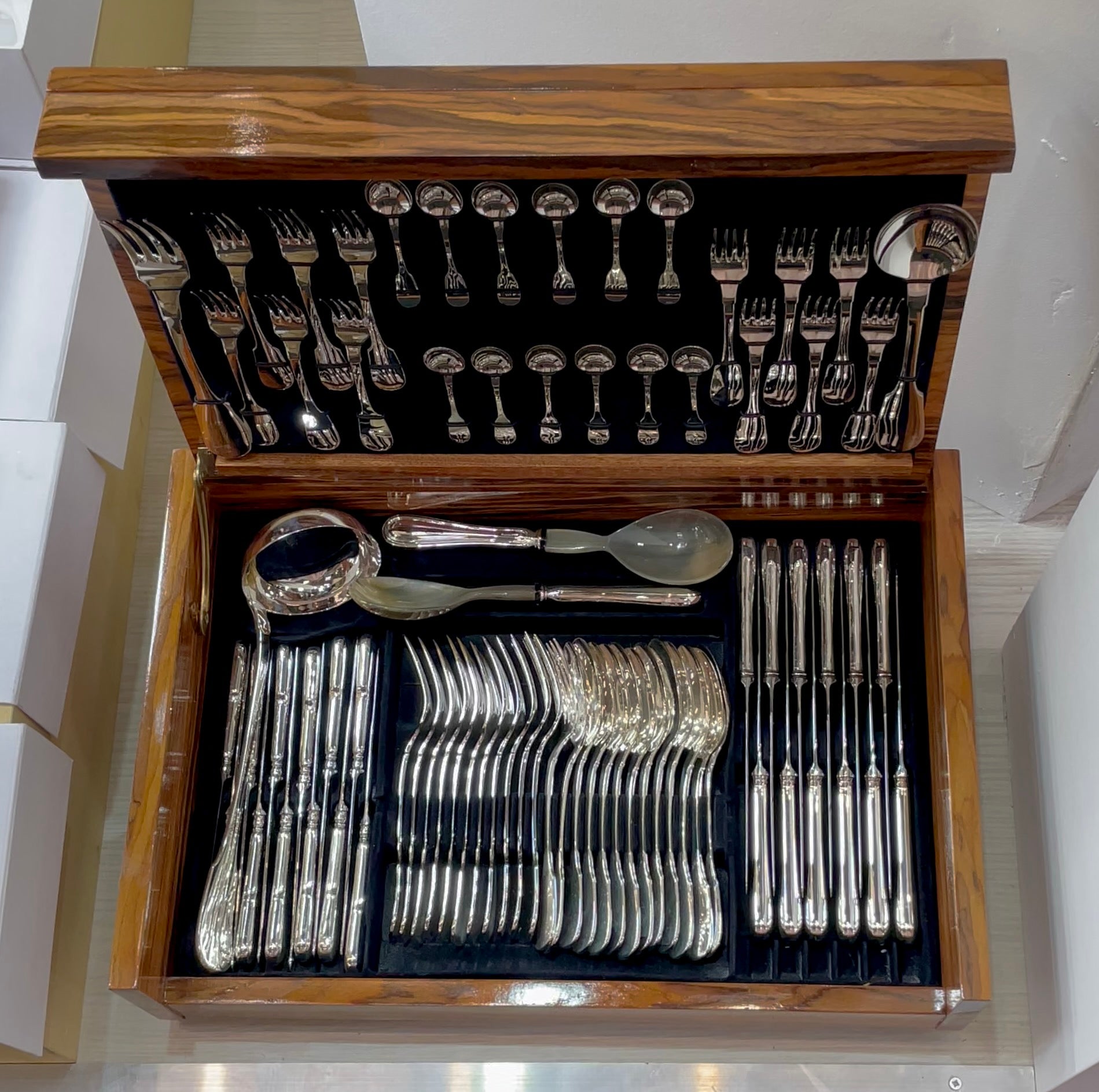 Barocco Set 126 Teile in einer Truhe 925 Sterling Silber