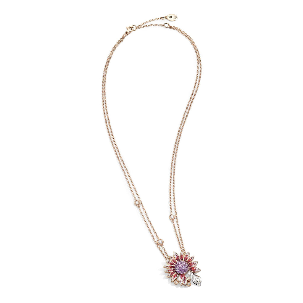 Halskette Pink Daisy