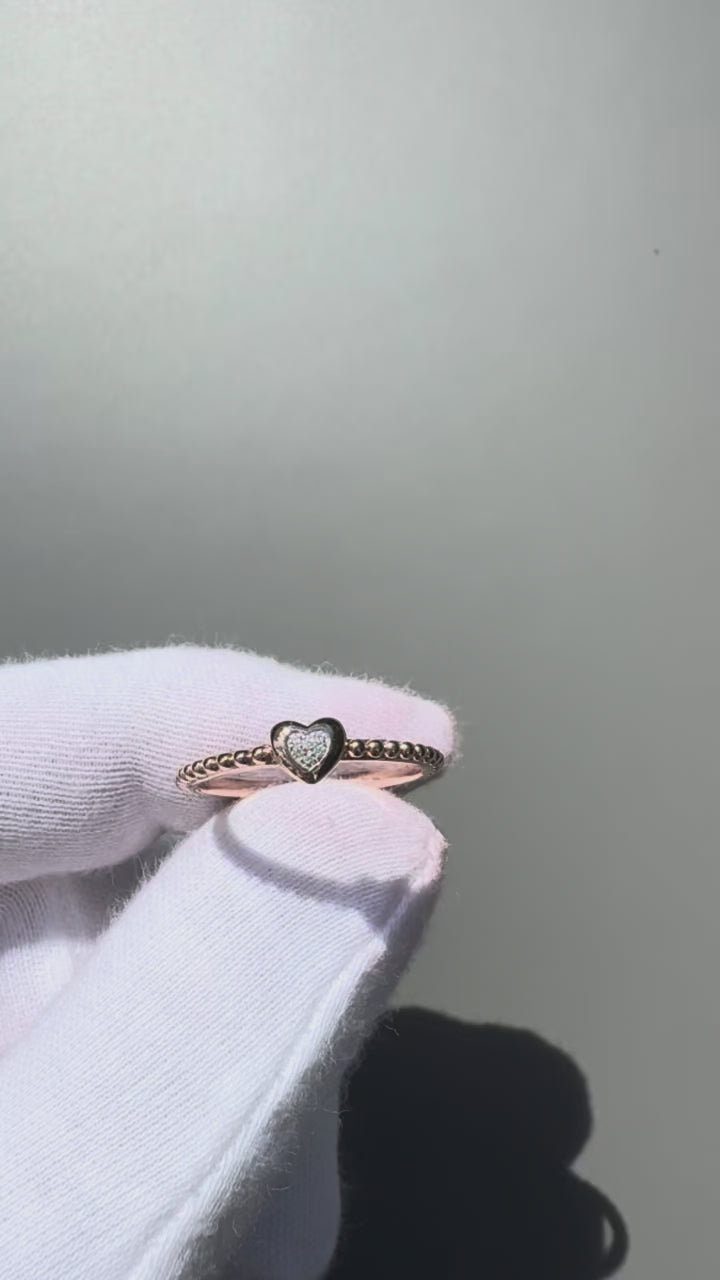 Herznring Charlotte mit Diamanten